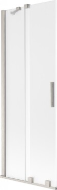 MEXEN/S - Velar dvojkrídlová posuvná vaňová zástena 70 x 150, dekor, nikel kartáčovaný 896-070-000-31-97