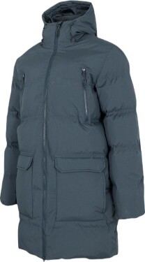 4F pánsky kabát H4Z22-KUMP010 tmavo modrý