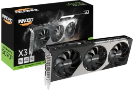 Inno3D GeForce RTX 5070 Ti X3 16GB OC / 2452MHz / 16GB GDDR7 / 256-bit / 1x HDMI + 3x DP / 850W (16) (N507T3-16D7X-176068N)