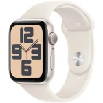 Apple Watch SE (2024) GPS 44mm Hviezdne biele hliníkové telo - Hviezdne biely športový remienok M/L / 160-210 mm (MXEV3QC/A)