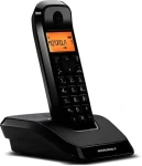 Motorola S1201 čierna / Bezdrôtový telefón / DECT / identifikácia volajúceho / LCD displej (C69000D48O1AES(01))