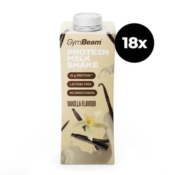 25g Proteín Milkshake - GymBeam (vanilka, 18 x 250 ml) (34501-6-18x250ml-vanilla)