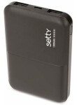 Setty GSM043159 čierna / PowerBank 5000 mAh / 5V / 10A / 2x USB-A výstup / 1x USB-C vstup (GSM043159)