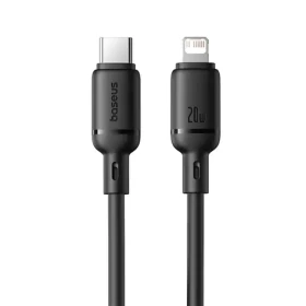 Baseus Silky (P10377700113-00) Rýchlonabíjací kábel USB-C/Lightning 20W 1m čierna (P10377700113-00)