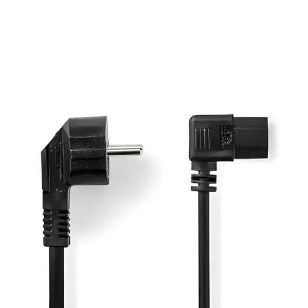 Nedis napájací kábel čierna / Napájací kábel / Typ F - IEC-320-C13 / Uhlový / Poniklované / 3 m (CEGL10020BK30)