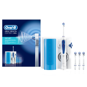 Oral-B Oxyjet Professional Care MD20 / Elektrická ústna sprcha / 600 ml nádobka na vodu / 4 trysky / modro-biela (MD 20 Professional Care OxyJet)