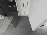 MEXEN/S - Kioto Sprchová zástena WALK-IN 125 x 200, transparent 8 mm, zlatá kartáčovaná 800-125-101-55-00
