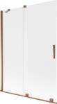 MEXEN/S - Velar dvojkrídlová posuvná vaňová zástena 130 x 150, dekor, ružové zlato 896-130-000-31-60