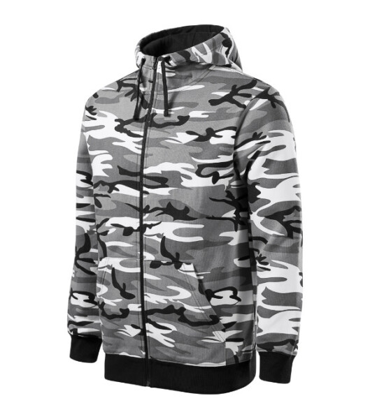 Camo Zip Mikina pánska maskáčová šedá 3XL