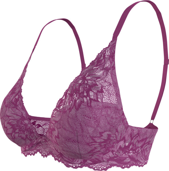 Dámske podprsenka LIGHTLY LINED PLUNGE 000QF6396EVID fialová Calvin Klein