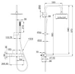 INVENA - Sprchový stĺp SVART s termostatickou batériou chróm AU-85-001-X