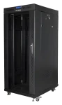 Lanberg FF01-8037-12BL čierna / Stojanový rozvádzač / 19" / 37U / 800x1000 mm / Sklenené dvere / LCD displej (FF01-8037-12BL)
