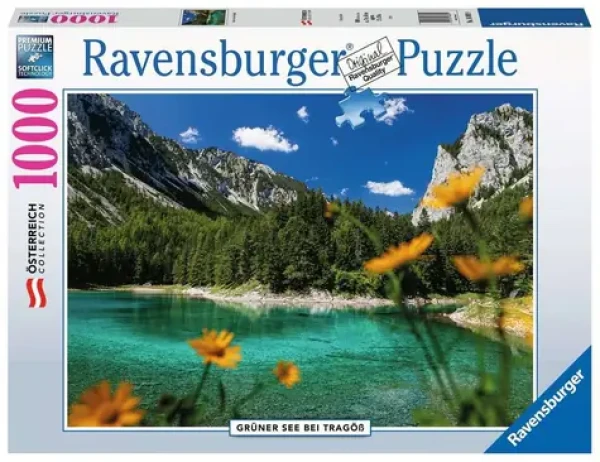 Ravensburger Puzzle Zelené jazero, Tragöß, Rakúsko