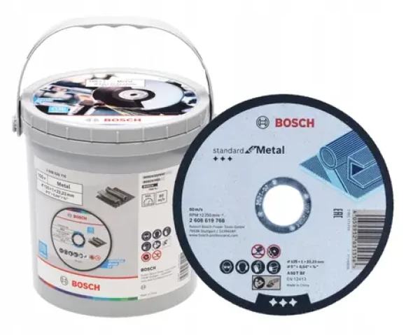 BOSCH 2608626116 / Rezací kotúč na nerezovú oceľ a kov / Priemer 125 x 22.23 mm / Šírka rezu 1 mm / 100 ks (2608626116)