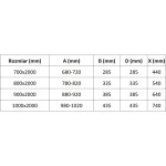 MEXEN - Exo sprchové dvere krídlové 100, transparent, čierna 8182-100-000-70-00