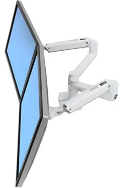 Ergotron LX Dual Side-by-Side Arm biela / Stolné rameno pre 2 LCD / Do 27" / VESA 75x75, 100x100 / Nosnosť 22,7 kg (45-491-216)