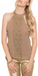 Sexy Koucla neckholder top with chains fringes