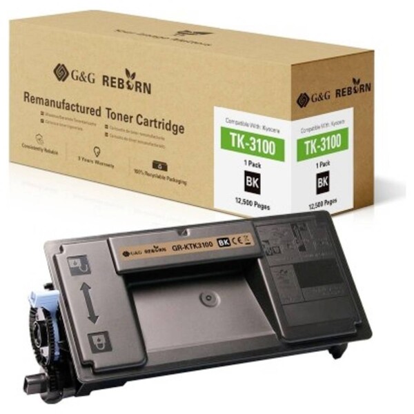 G&G Reborn remanufactured toner náhradný Kyocera TK-3100 čierna 12500 Seiten kompatibilná toner; 21294