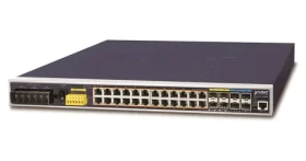 Planet IGS-6325-24P4X / Switch priemyselný / L3 / 24x 1Gb RJ-45 / 4X 10Gb SFP+ / PoE 802.3at 440W / IP30 (IGS-6325-24P4X)