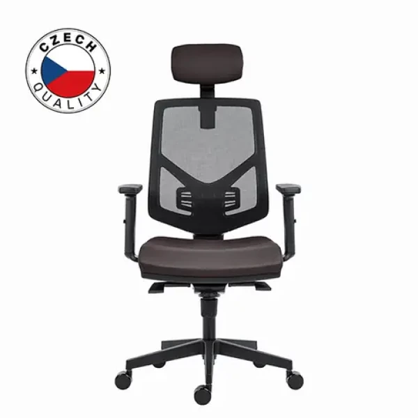 Powerton Tina šedá / Kancelárske ergonomické kreslo / nosnosť 120 kg (MKWPTIKDCSCA)