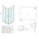 GELCO - LORO obdĺžniková sprchová zástena 800x700, rohový vstup GN4780-02