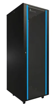 Extralink Stojanový rozvádzač 37U čierna / Stojanový rozvádzač / 19" / 600×800 mm / sklenené dvere / nosnosť 600 kg (EX.11397)