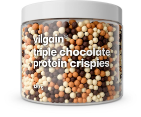 Vilgain Protein Crispies – trojitá čokoláda 130 g