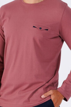 Pánske pyžamo ZIBI 1470 - M-Max XL bordo s modrou