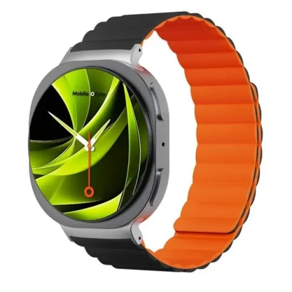Mobile Origin Easy Strap Magnetic magnetický remienok pre Samsung Galaxy Watch 8 čierno-oranžová (MO-MGW8-BLK-ORG)