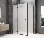 POLYSAN - GLOBE BLACK obdĺžniková sprchová zástena 1000x900, matné sklo, ľavá GB1010-3315MLB
