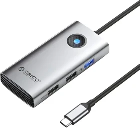 Orico USB-C Hub šedá / USB-C hub / 5Gbps / 1x USB-A + 2x USB-A 2.0 / PD 60W / HDMI 4K/30Hz (PW11-5P-GY-EP)