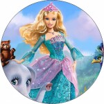 Jedlý papier Barbie a sloník 19,5 cm - Pictu Hap - Pictu Hap
