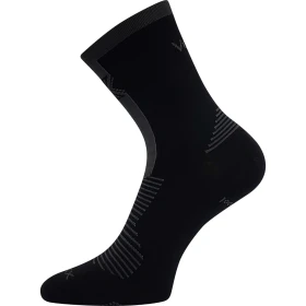 VOXX Ponožky slabé z merino WORALF s ionty stříbra ČERNÉ s tmavě šedou (3 páry) 43-46 124785