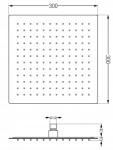MEXEN/S - Cube DR02 podomietkový vaňový SET s vytokovou hubicou + slim sprcha 25, grafit 77503DR0225-66