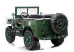 Mamido Detský elektrický vojenský Jeep Willys 4x4 trojmiestny zelený