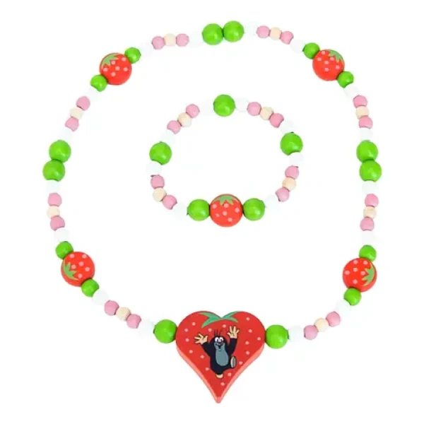 Detoa Náhrdelník a náramok Krtko a jahôdky