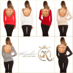 SexyBack! Koucla finednitted jumper with fake fell Einheitsgroesse