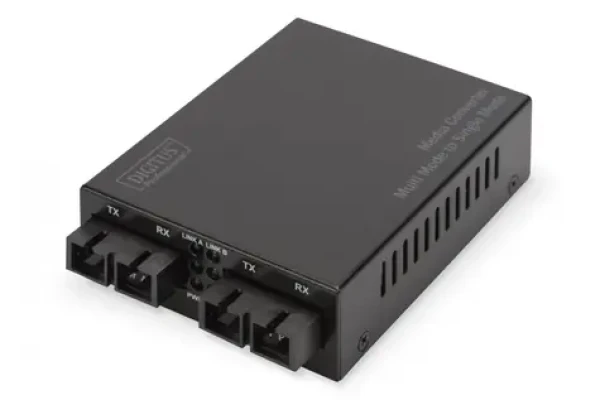 Digitus Gigabit Mediakonvertor / Mediakonvertor / Multimode-Singlemode / SC/SC / 1000Base-SX / dosah 20 km (DN-82124)