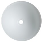 SAPHO - TELICA sklenené umývadlo na dosku priemer 42cm, biela mat TY181W