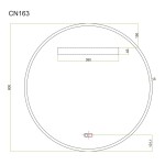 Mereo Zrkadlo okrúhle pr. 80 cm, LED osvetlenie a odhmlievanie CN163