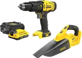 Stanley SFMCK219D1-QW / Sada Aku náradia / Vysávač + vŕtačka a skrutkovač / 18V / 1x 2.0Ah / kufor (SFMCK219D1-QW)