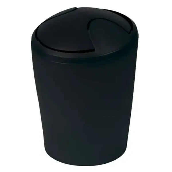 Spirella MOVE výklopný odpadkový kôš 5 L čierny / plast (7610583149558)