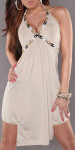 Trendy Neck-Minidress with colourful chains