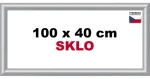 BFHM Plastový rám na puzzle 100x40 cm strieborný