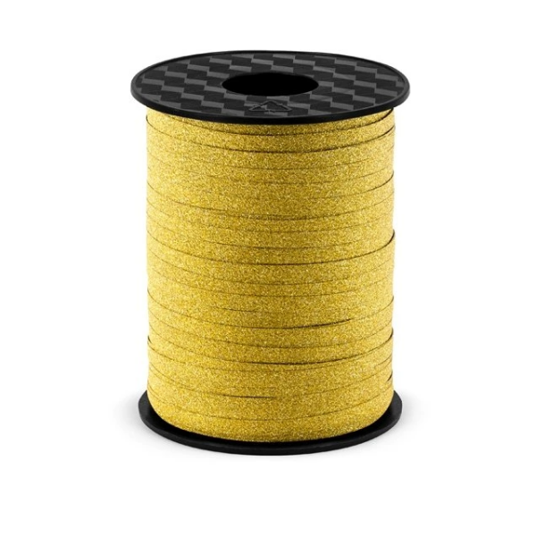 Stuha trblietavo zlatá 5mm/225m - PartyDeco - PartyDeco