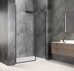 POLYSAN - GLOBE GUN METAL sprchové dvere do niky 1100, číre sklo, pravé GB1011RGM