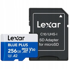 Lexar Blue Plus MicroSDHC 256 GB Class 10 UHS-I/U3 A2 V30 (LMSBLPL256G-BNANG)