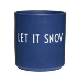 DESIGN LETTERS Porcelánový hrnček Blue/Let It Snow 300 ml