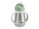 Beaba Hrnček termoizolačný so slamkou nerez 250ml Sage Green (913535BB)