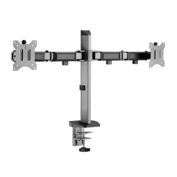 White Shark GMS-3205 AMENHOTEP II držiak pre 2 monitory do 32" šedá / štandardy VESA 75x75 100x100 / nosnosť 9kg (AMENHOTEP-II)